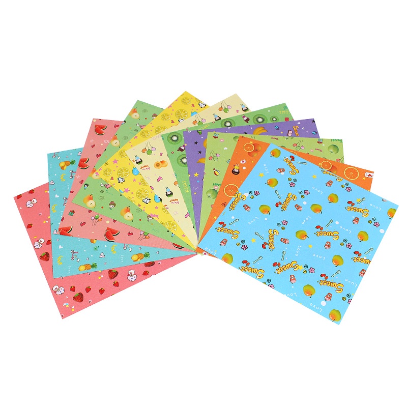 72sheets/pack 14.5cm Kertas Origami Bunga Persegi Satu Sisi Motif Print Diy Handmade Bahan