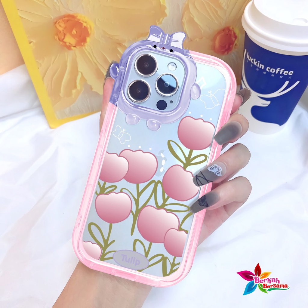 SS142 SOFTCASE MOTIF BUNGA TULIP FOR IPHONE X XS XR XS MAX 11 12 13 14 PRO MAX BB7728