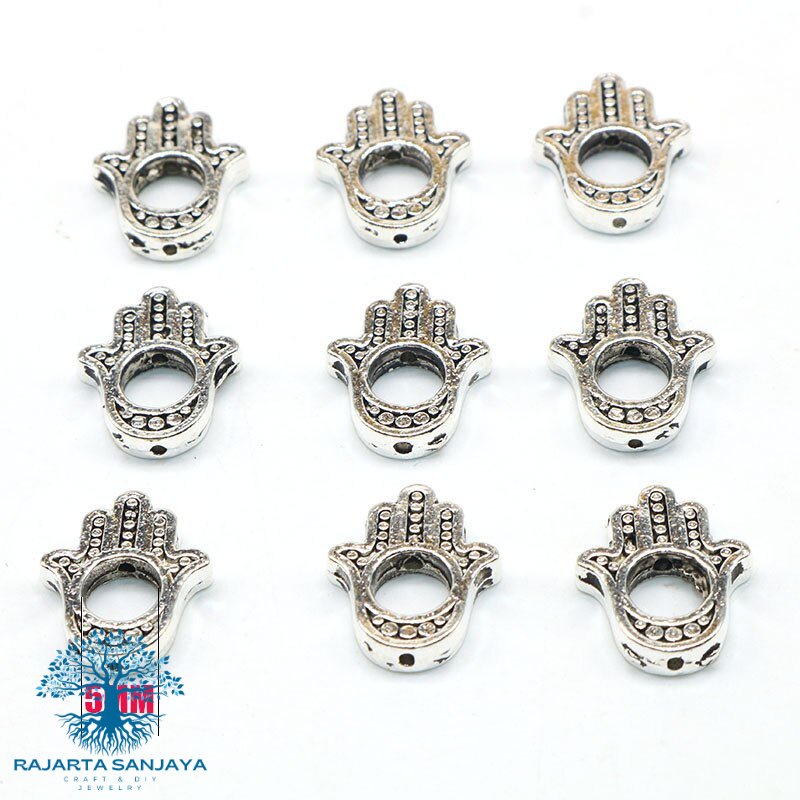 Charms Spacer Beads Tibetan Evil Eye Loose Spacer Beads Hamsa Hand