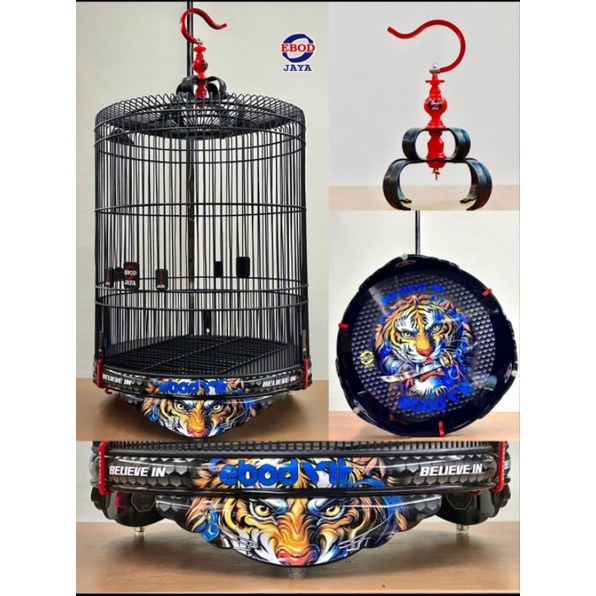 KANDANG SANGKAR MURAI EBOD JAYA PVC DECAL EBOD VIT TIGER