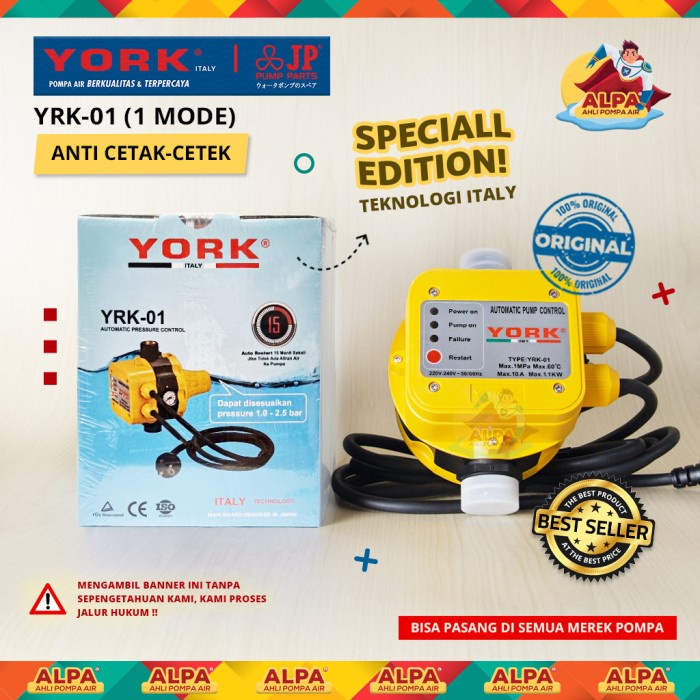 Pump Apc York-01 Automatic Pressure Control Otomatis Pompa York Dorong