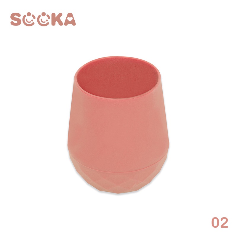 SOOKA Silicone Food Supplement Cup-Baby, Cute Small Water Cup Silicone ,Anti-Flip Anak ,Children Training Air Minum Mandiri Cangkir Air Kecil BPA FREE SK-ECD1111