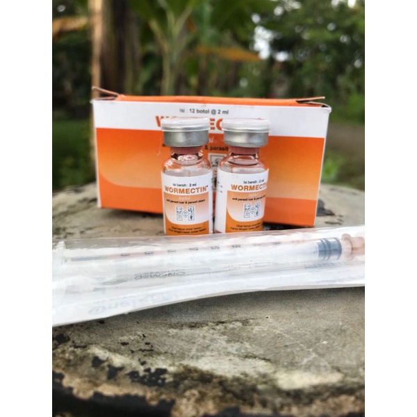 Wormectin 2ml + Spet / Wormectin Obat Kutu Gudik Jamur Scabies Kucing Kelinci Anjing dll