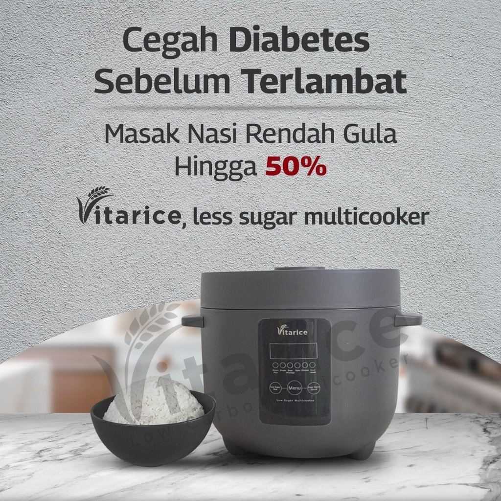 Rice Cooker VITARICE Penurun Kadar Gula Low Carbo Anti Diabetes