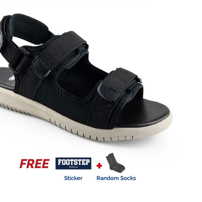 ➮ Sandal Outdoor Pria Footstep Footwear - Sandal Bionic Black ➹