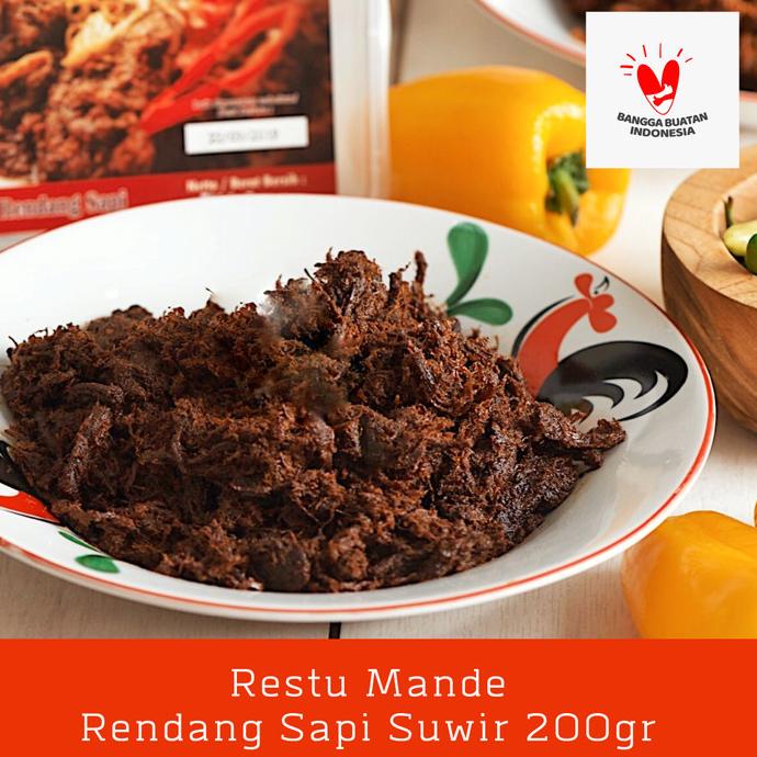 

Rendang Sapi Suir Kemasan Vakum Restu Mande 200 gram TERLARIS