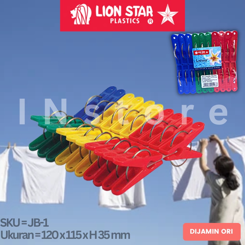 Lion Star - Laundry Clips - Jepitan Jemuran Isi 20 dan Isi 12