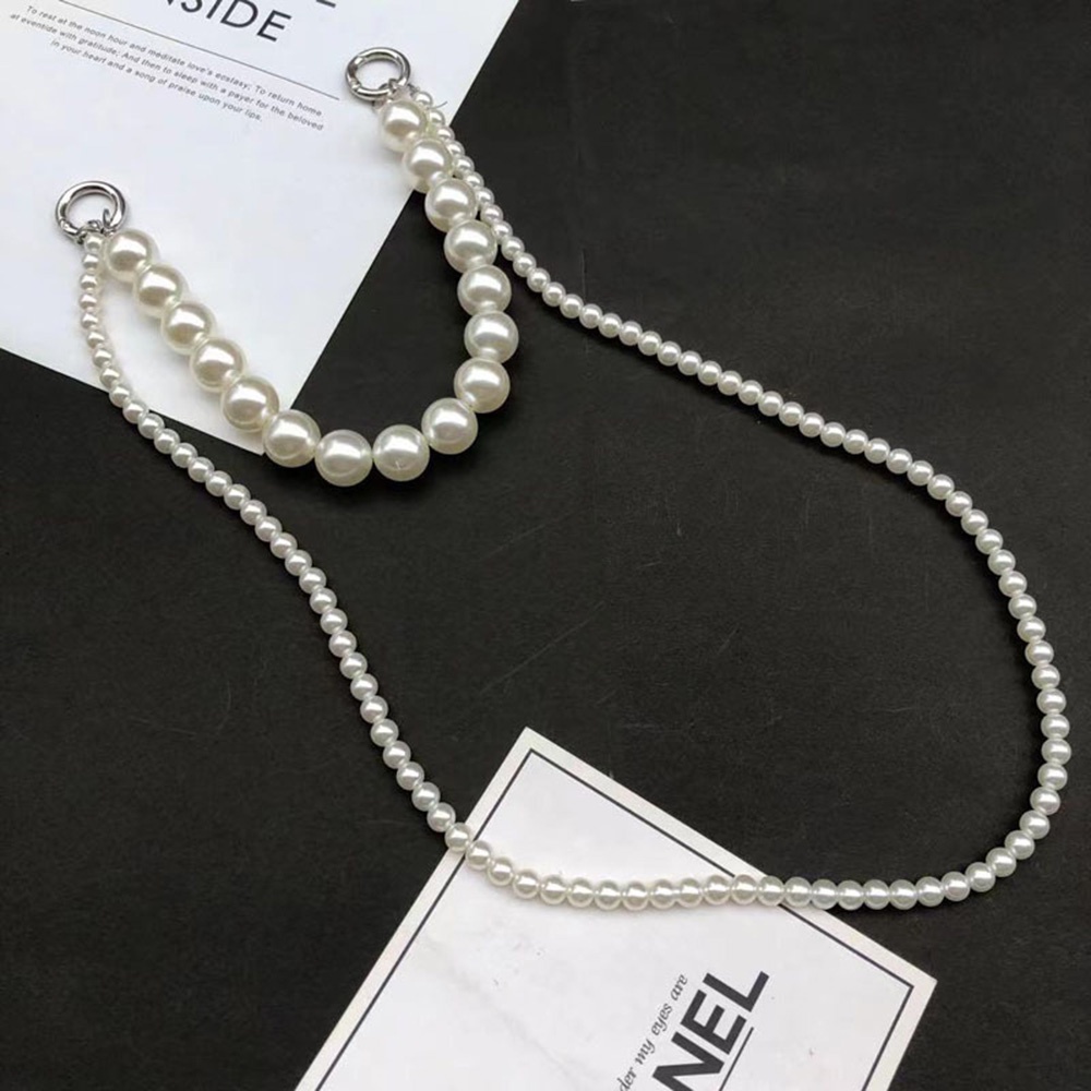 Ins Pearl Beads Phone Extend Chain Strap DIY Lanyard Aksesoris Tali Bahu Mutiara Panjang Untuk Wanita Perempuan