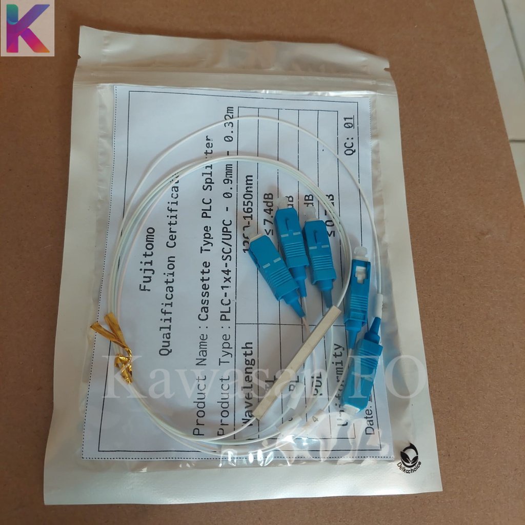 Passive Splitter 1:4 SC UPC Pendek / PLC Splitter Micro 1:4 SC UPC /Fiber Optik/FO FTTH