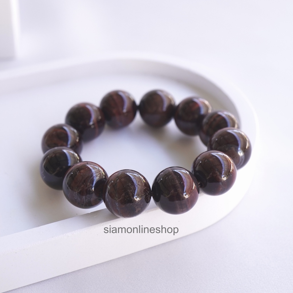 Gelang Batu Red Tiger Eye 12mm