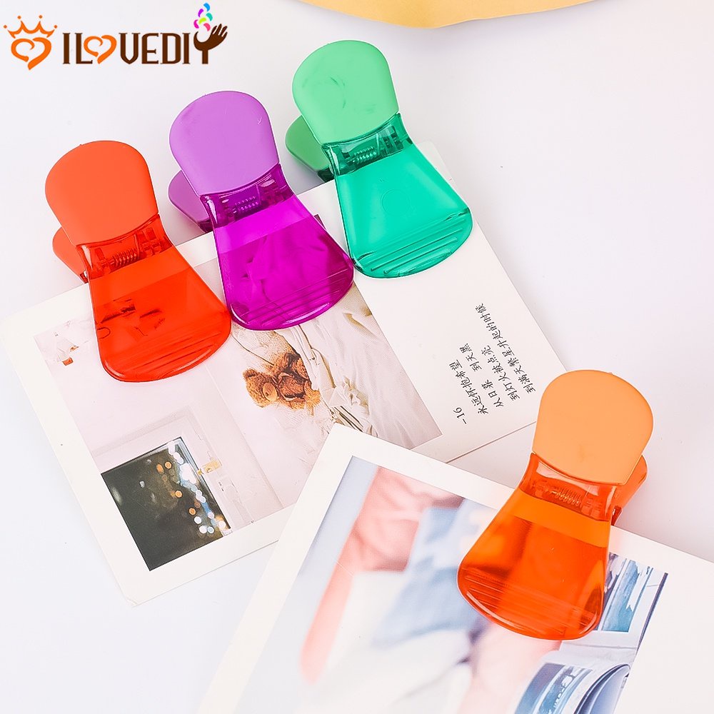 Creative Decor Penyimpanan Aksesoris Foto Postcard Pegang Penjepit Kulkas Mag Suction Acrylic Clip Tas Makanan Klip Disegel Anti Lembab