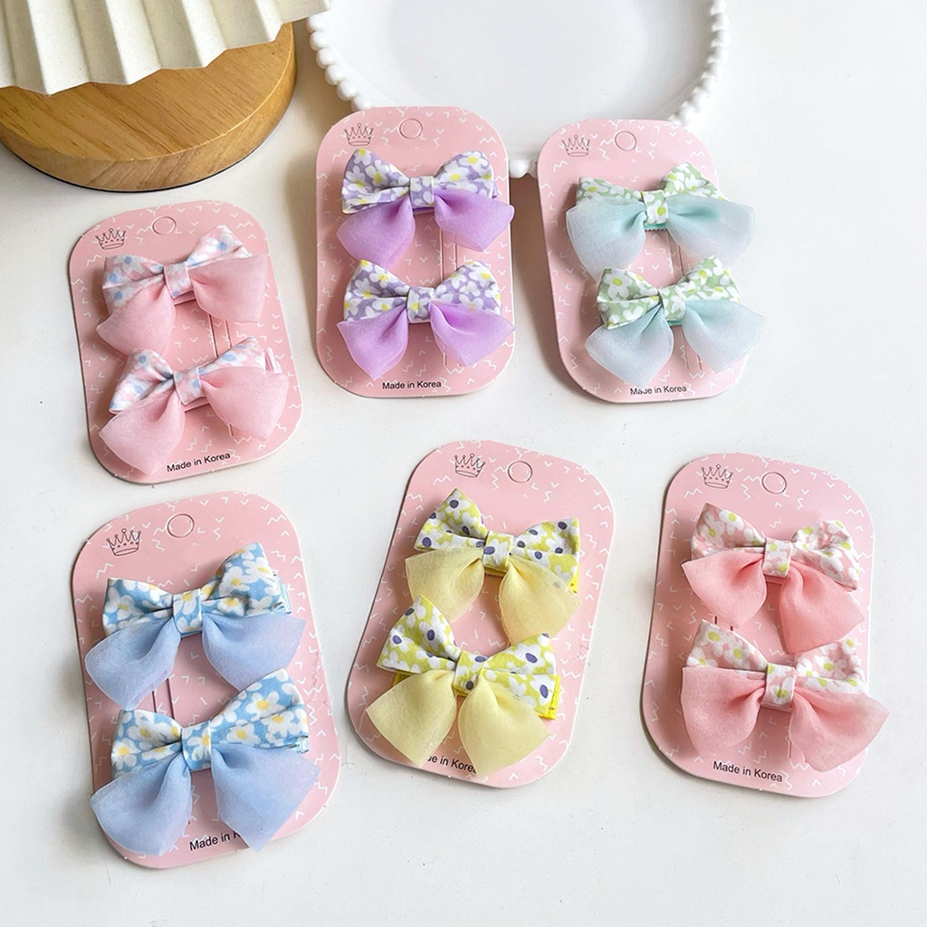 Jepit Rambut Korea Anak Perempuan Pita Bunga Fashion Style Hair Clip Aksesoris Rambut Import AK268