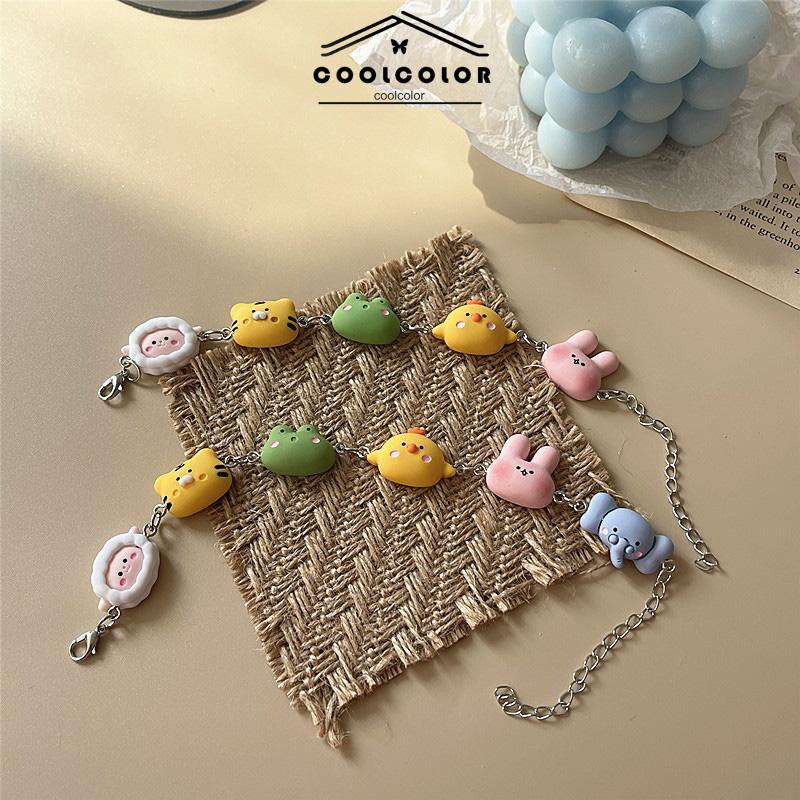 COD❤️Gelang Gaya Korea Untuk Wanita Hewan Gelang Domba Katak Lucu Gajah- cl