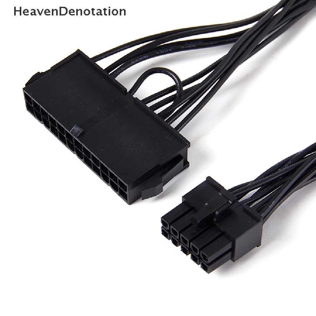 [HeavenDenotation] 24pin Ke 10pin ATX PSU Adaptor Daya Utama Kabel Power Supply 18AWG Kawat HDV