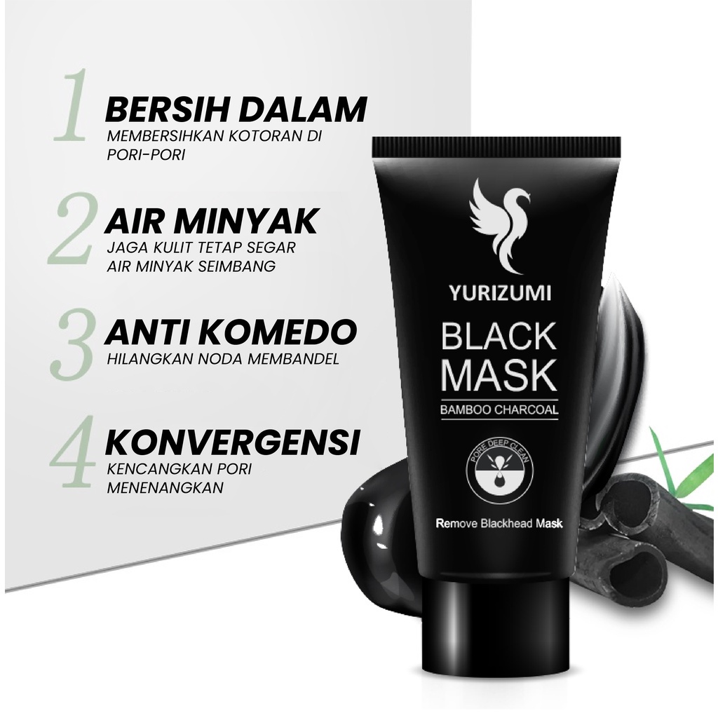 BISA COD - Masker Komedo Pengangkat Arang / Masker Wajah Arang Aktif Alami Original Pengangkat