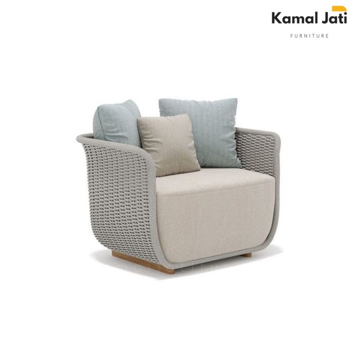 kursi rotan sintetis single sofa rotan minimalis terbaru