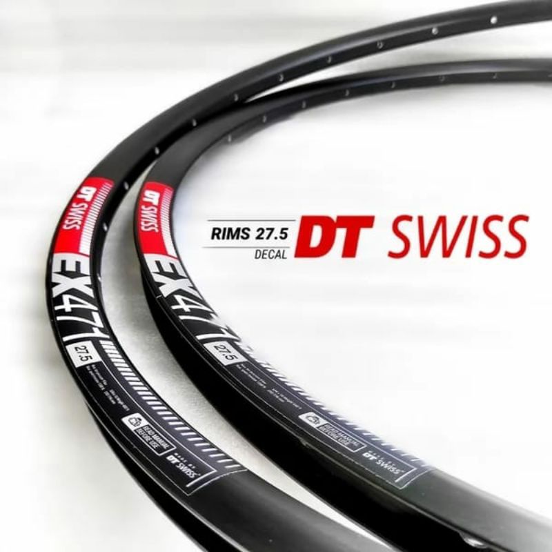 SEPASANG Velg Rims 27.5 Decal DT SWISS Sepeda XC MTB atau Gravel 27.5