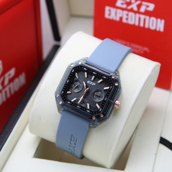 JAM TANGAN WANITA EXPEDITION EXP 6840 / E 6840 / E6840 RUBBER ORIGINAL GARANSI RESMI 1 TAHUN