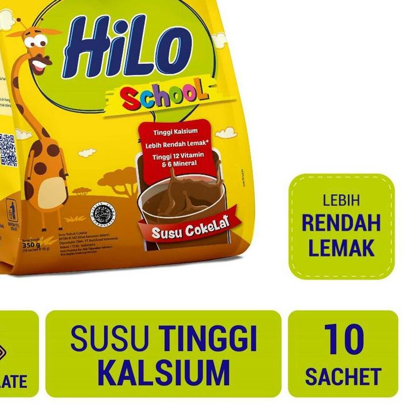 

➸ HiLo School Chocolate Gusset 350 gram (10 Sachet) - Susu Tinggi Kalsium ➵