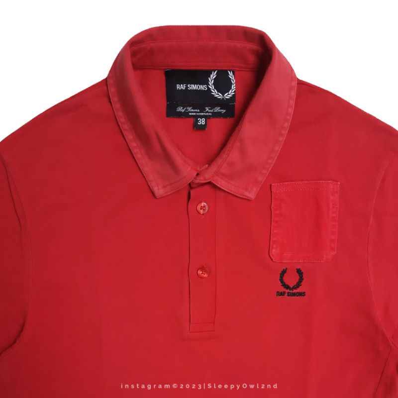 Polo Shirt Fred Perry × Raf Simons Red Authentic