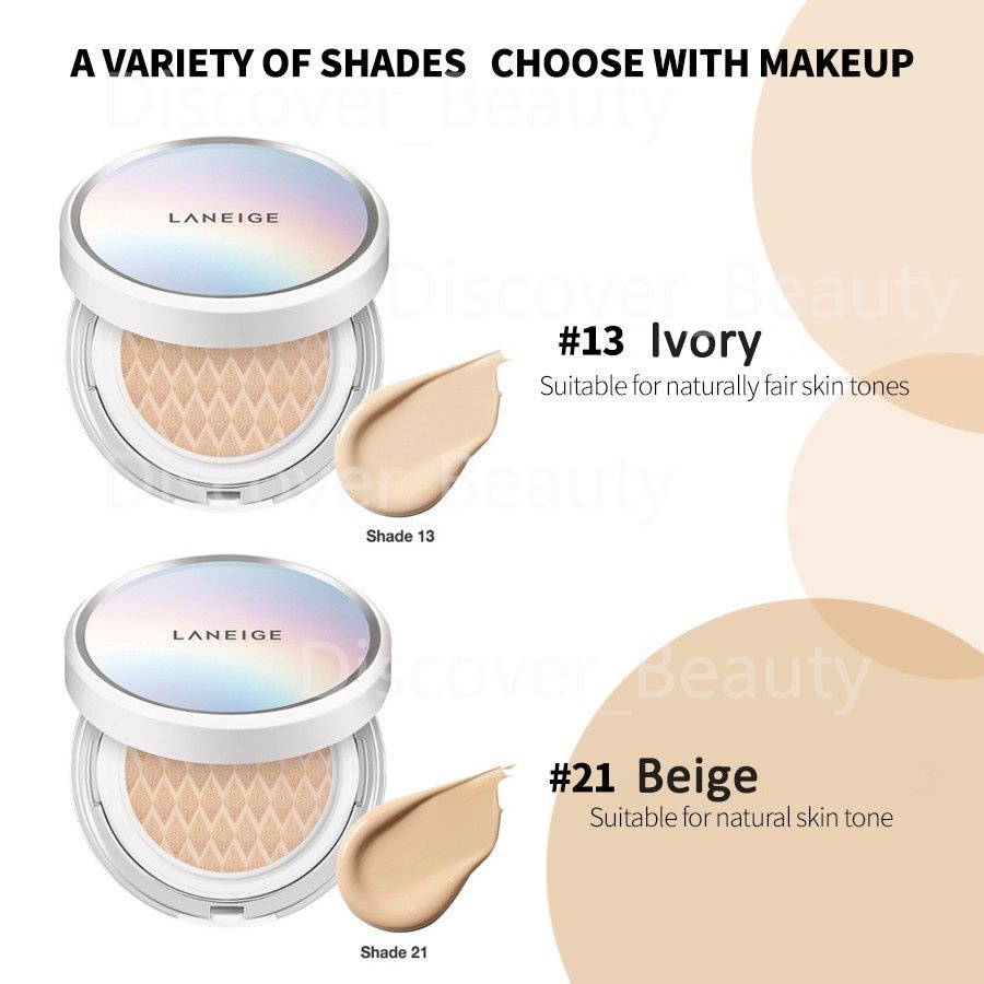 Laneige BB Cushion Whitening SPF50+ PA+++ Translucent READY STOCK