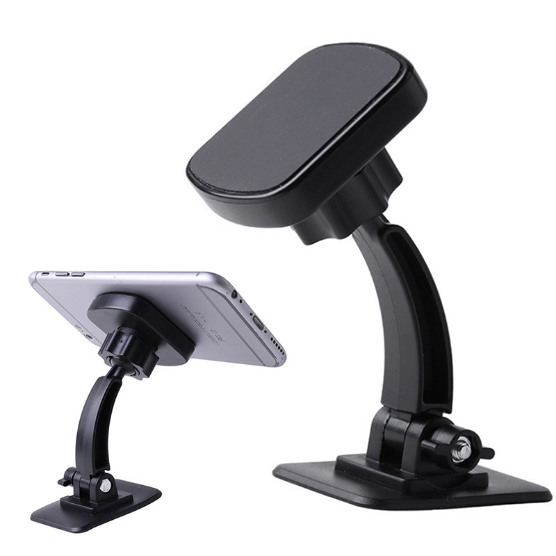 Stand Handphone Mobil Magnetic Phone Adjustable Holder360° Rotating Dashboard Mount Bracket Multifungsi Self-adhesived Universal Magnet Braket GPS Aksesoris Mobil