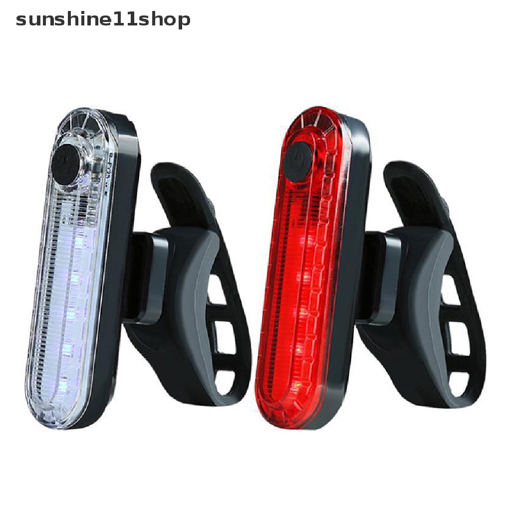 Sho Lampu Ekor Sepeda Waterproof Riding Front Rear Light LED USB Cycling Tail Lamp N