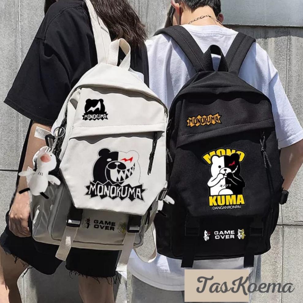2.2 SPESIAL [BISA COD] Monokuma Despair Tas Punggung Nilon Anime Attack On Titan Tas Sekolah Pria Wa