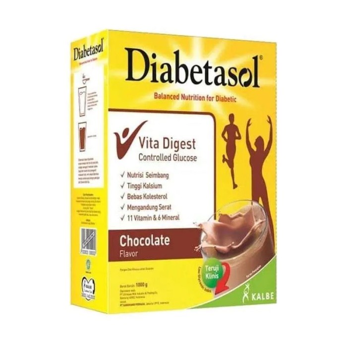 

[ COD ] Diabetasol Susu Suplemen Nutrisi Diabetes Rasa Coklat / Vanila 1000 gr - Cokelat
