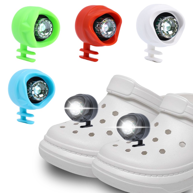 1pc 3mode Lampu LED Klip Hiking Camping Lubang Peringatan Aman Sepatu Footlight Tahan Air Gua Sepatu Lampu Aksesoris Olahraga Luar Ruangan