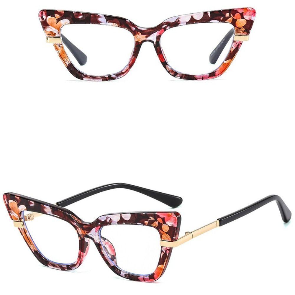 Populer Anti Blue Ligth Kacamata Cat Eye Wanita Trendy Eyewear Spectacles Frame