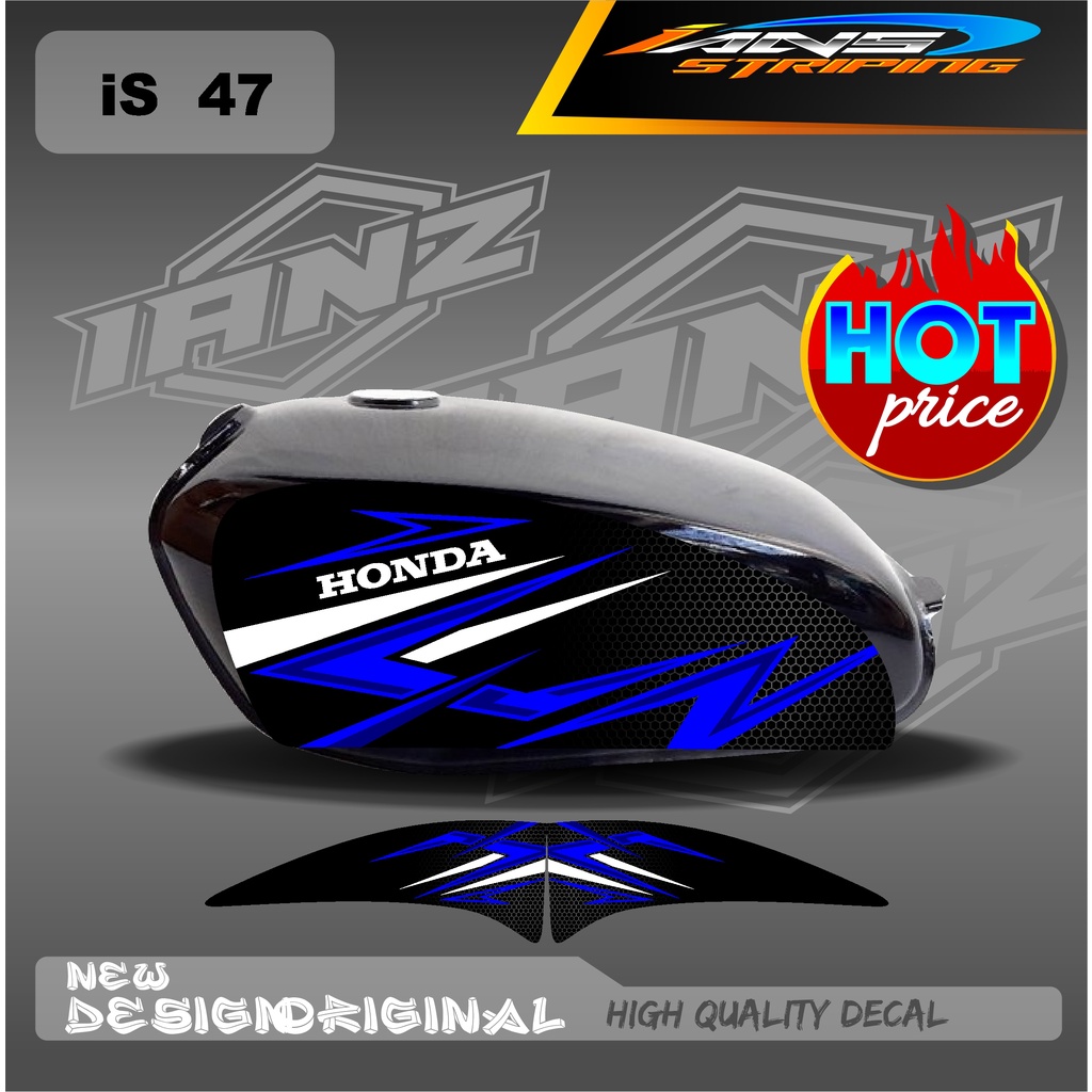 CUSTOM CB 100 STRIPING VARIASI HOLOGRAM / STIKER CB 100 CUSTOM HOLOGRAM DAN NON HOLOGRAM IS47