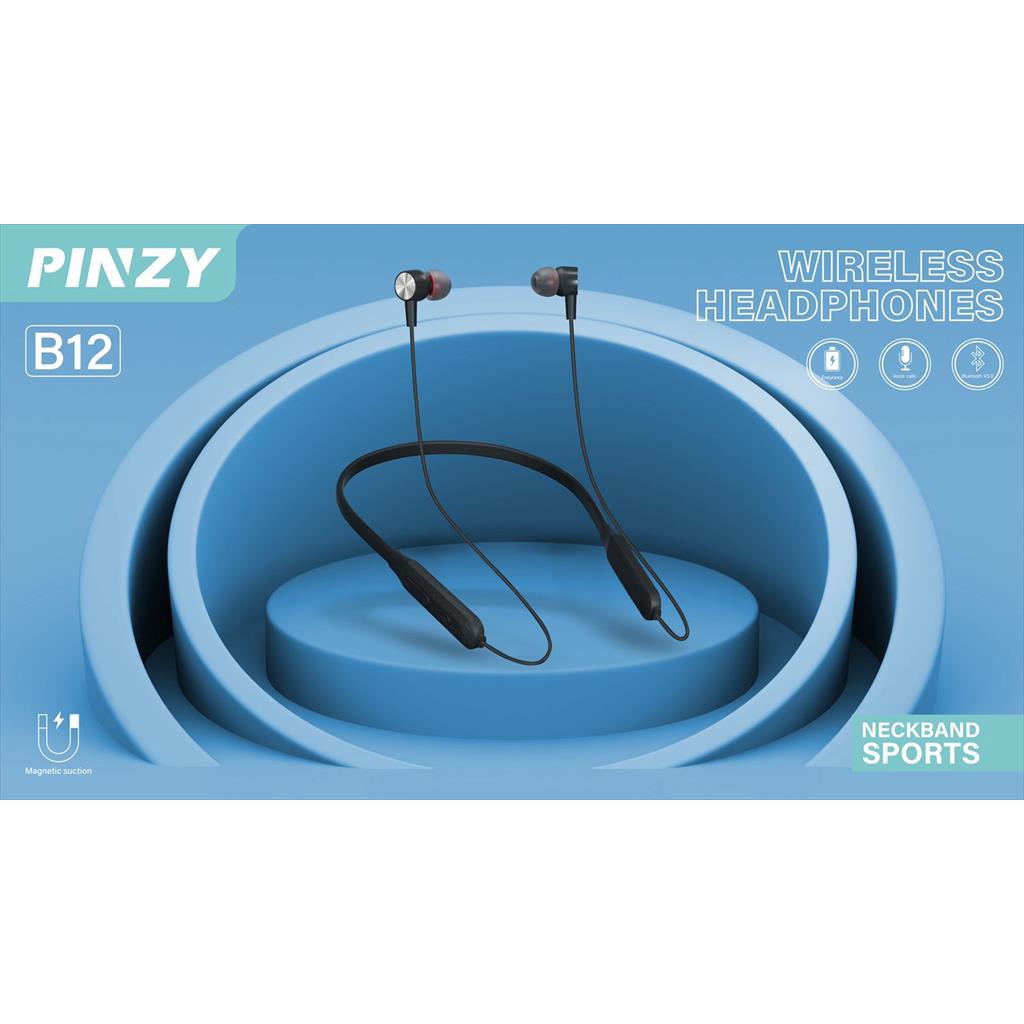 Headset Bluetooth PINZY B12  Sport Neckband Wireless Headphones