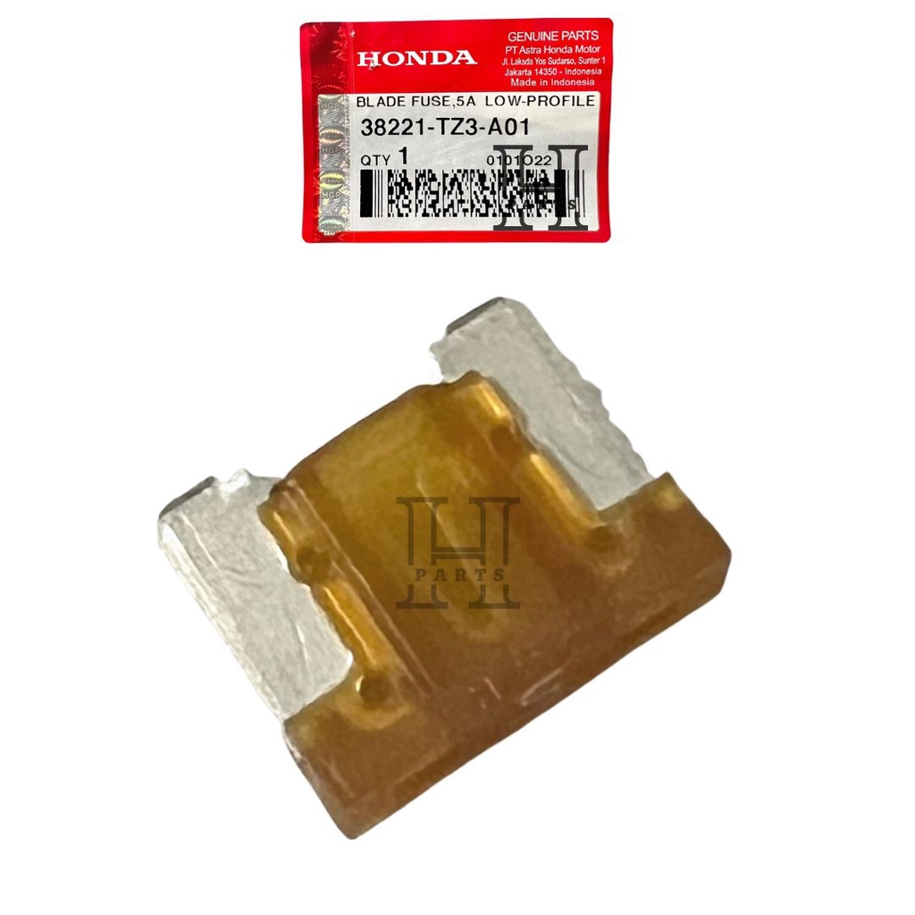 SEKRING 5 AMPER BLADE FUSE 5A LOW PROFILE ADV 160 BEAT K1A  GENIO SCOOPY K2F 38221-TZ3-A01 ASLI ORIGINAL AHM HGP HONDA