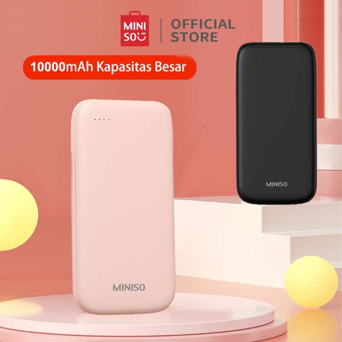 Portable Miniso Power Bank Ultrathin 10000Mah Mircro Usb Type-C Dual Input