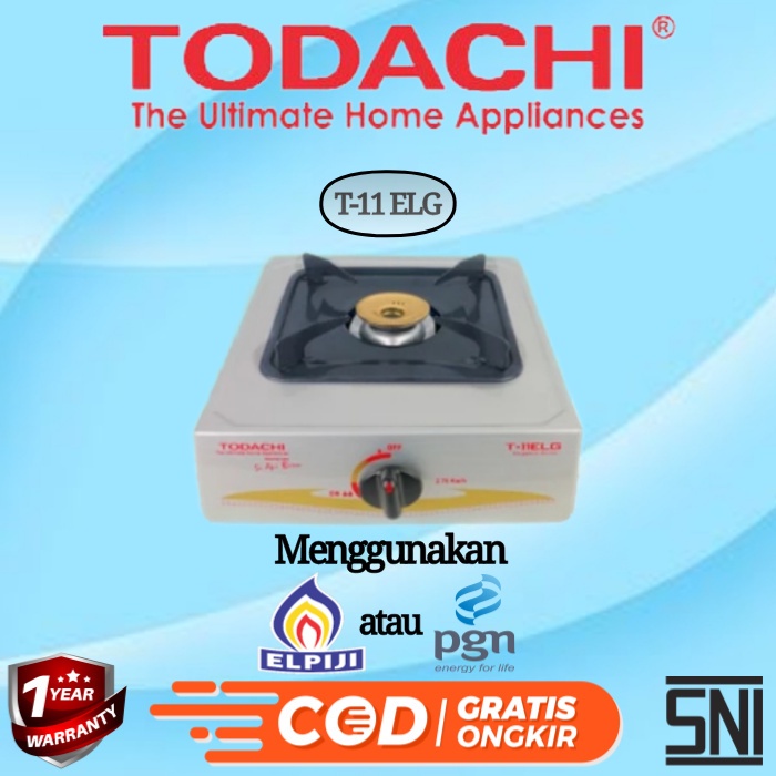 KOMPOR GAS 1 TUNGKU - GAS STOVE TODACHI T-11 ELG