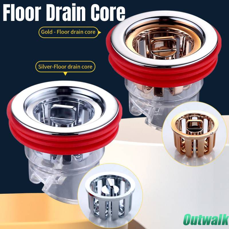 ღ Bau Bukti Floor Drain Inti Air Drain Saringan Saringan Lantai Plug Trap Wastafel Anti Bau Hama Pencegahan Siphon Deodoran untuk Aksesoris Kamar Mandi