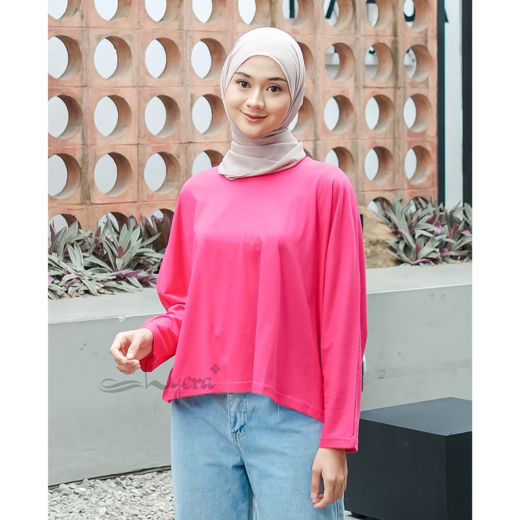 [CYC | COD] REAPICT | Kaos Basic Lizy Batwing Oversize | Cotton Combed | Atasan Crop XXXL Trend Wanita Murah Best Seller