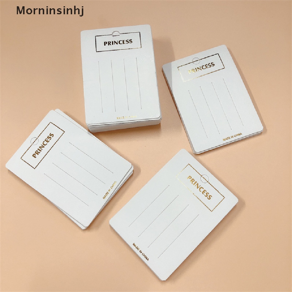 Mornin 50PCS Putih Awan hairpin card Trinket packaging display Rambut Kardus Klip id