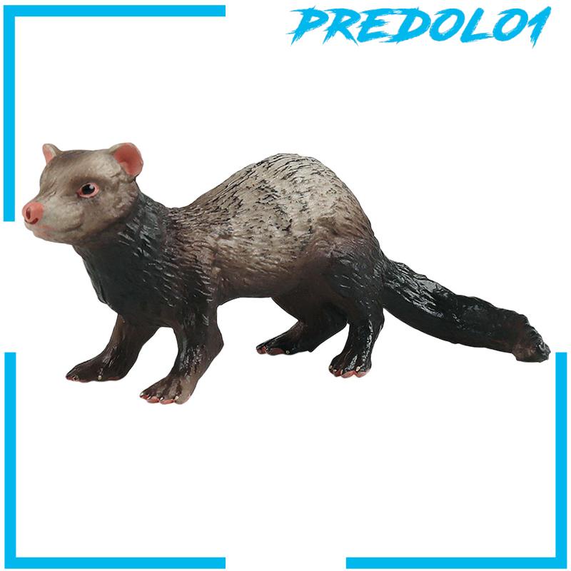 [Predolo1] Figur Mainan Edukasi Sains Figur Ferret Untuk Dekorasi Desktop