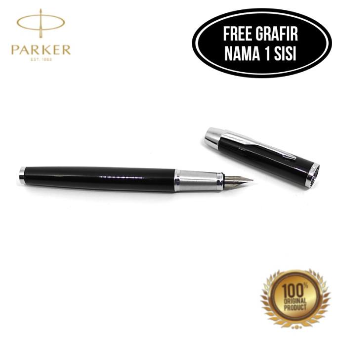 

Pulpen Parker IM BLACK Chrome Trim Fountain Pen Clip Silver ORIGINAL