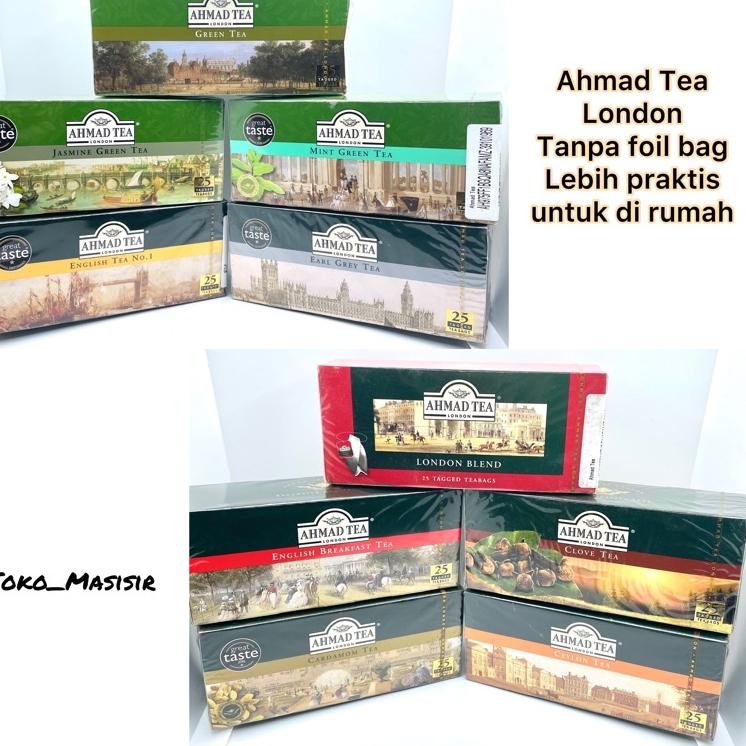 

Dijamin Ori>/ Ahmad Tea 25 kantong - Tanpa Foil bag - Lengkap 10 Varian Cardamom Tea (Teh Kapulaga) Ceylon Tea Clove Tea (Teh cengkeh) Earl Grey Tea English Breakfast Tea English Tea No.1 Green Tea Jasmine Green Tea London Blend Mint Green Tea