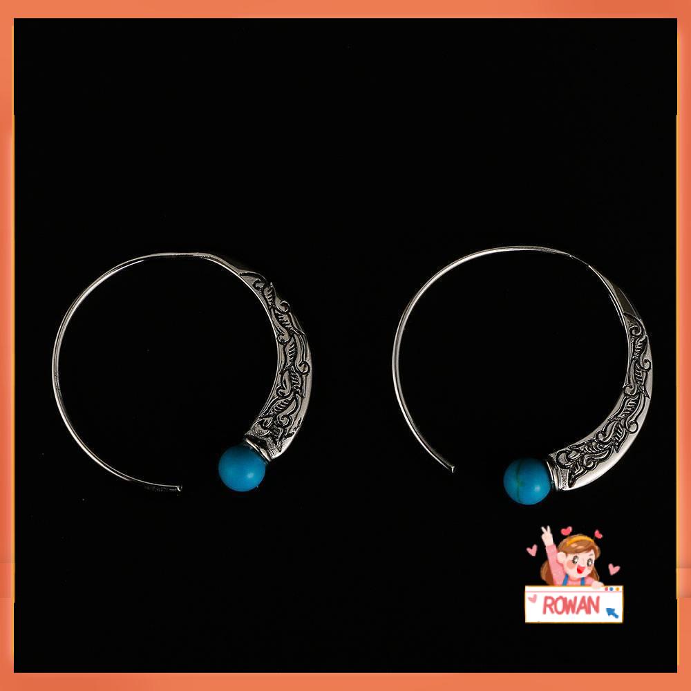 R-flower Hoop Earrings New Bohemian Vintage Anting Telinga