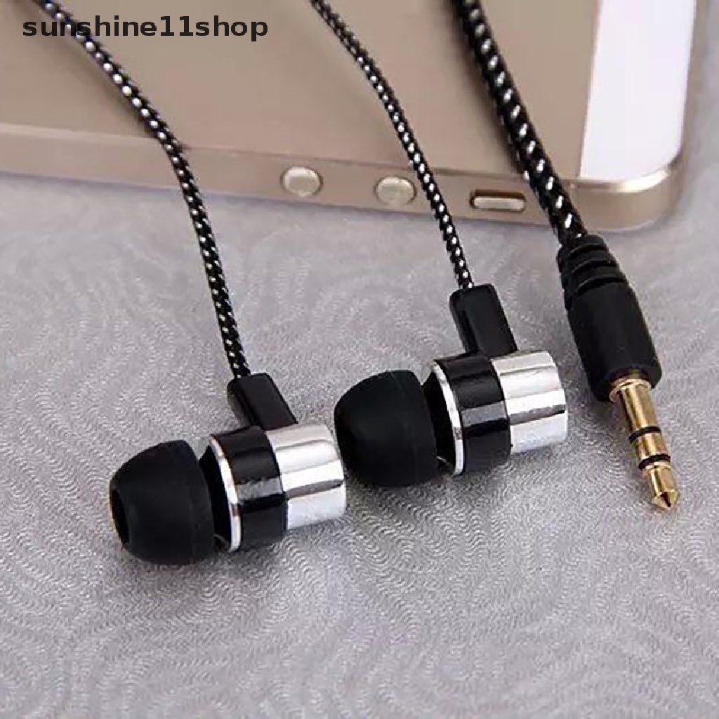 Sho 3.5mm Headphone Kabel HiFi In-ear Sports Gaming Earbud Anti-Berliku Kabel Earphone Stereo Earphone Kawat Musik Sport Headset N