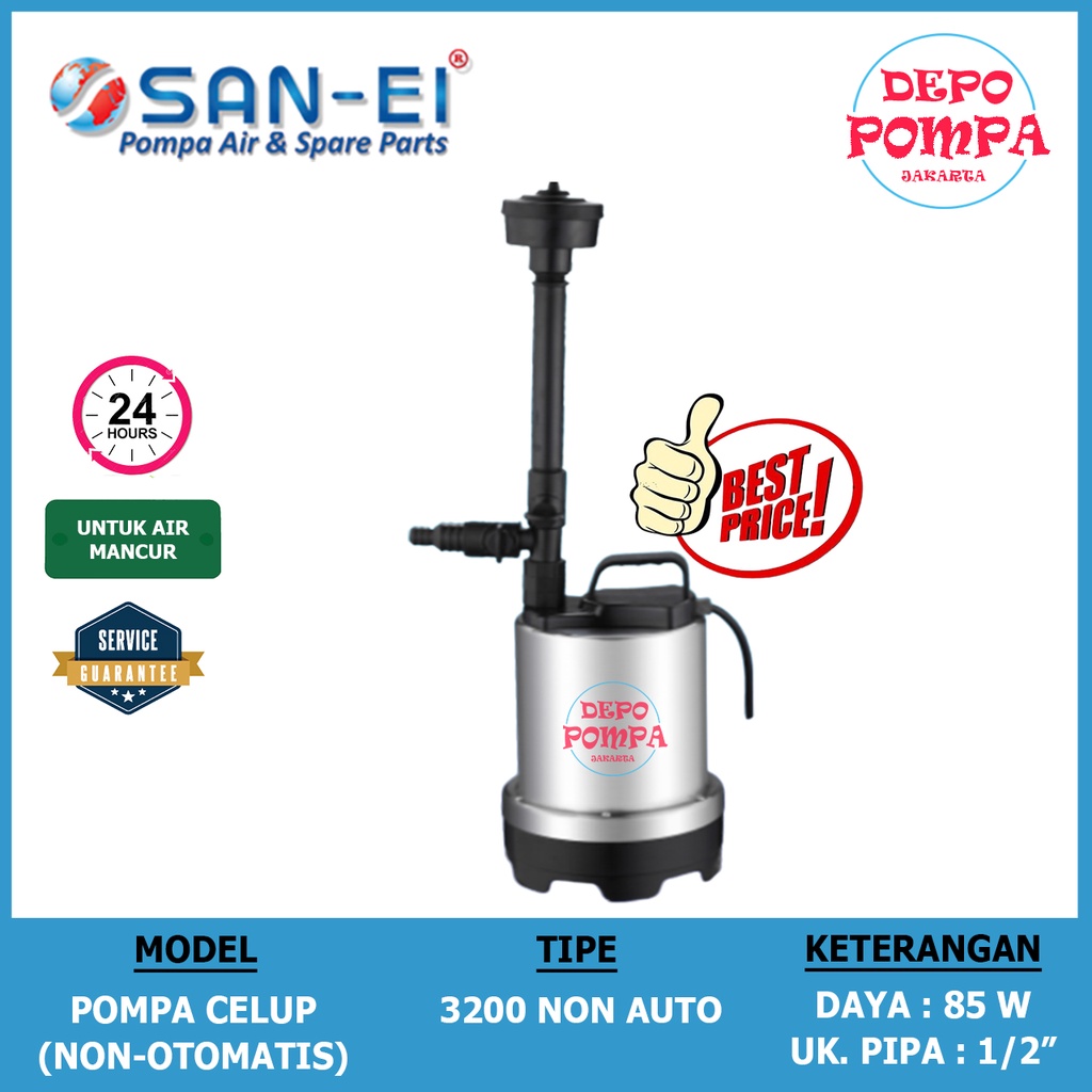 Pompa Celup SAN EI 3200 / Pompa Air Kolam / Air Bersih / Air Mancur