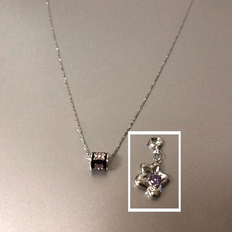 Kalung Geometri Bunga Bintang Berlian Imitasi Fashion Alloy Untuk Wanita