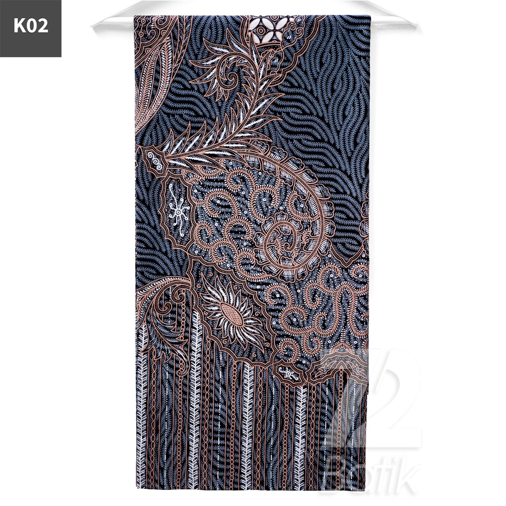 KAIN BATIK KATUN Premium Motif Kembang Laskar Warna Biru Putih  723163 Cap 72 Jarik Jarit Samping Kebat Panjang Batik Katun Modern Premium Bahan Seragam Batik Pernikahan Kantor Keluarga Murah Kamen Jadi Batik Bali Lembaran