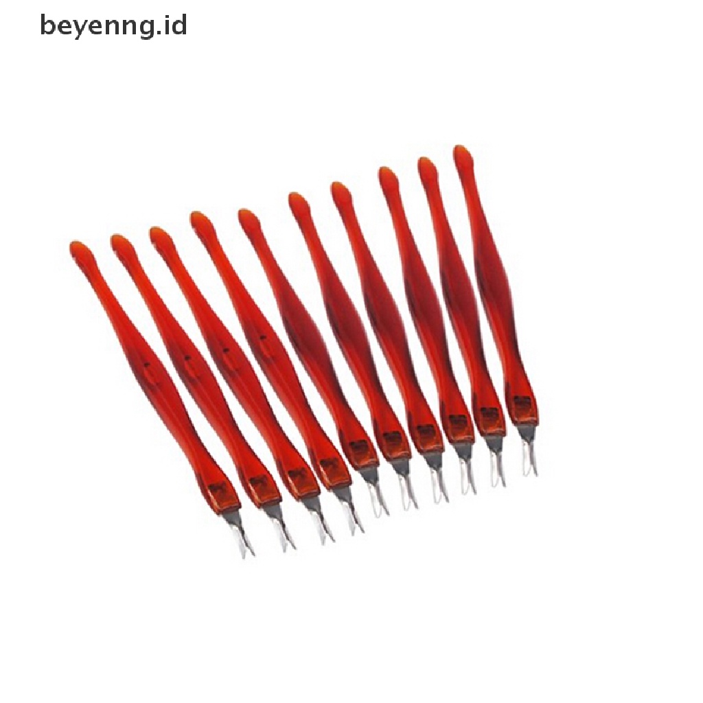 Beyen 10pcs Cuticle Pusher Trimmer Pedicure Kuku Kaki Manicure Pedicure Nail Art ID