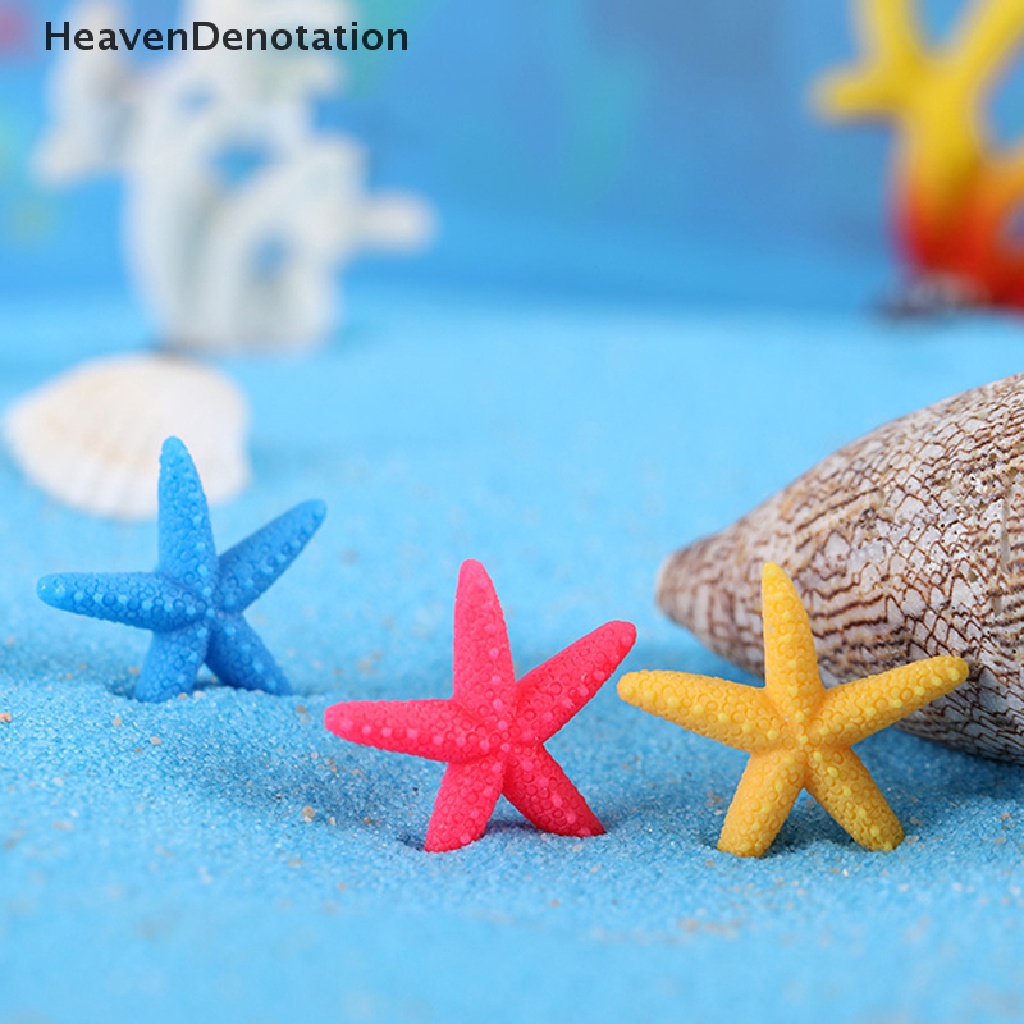 [HeavenDenotation] Warna-warni Bintang Laut Dekorasi Lanskap Resin Ikan Bintang Laut Lansekap Ornamen Dekorasi Aquarium Phone Case Aksesoris HDV