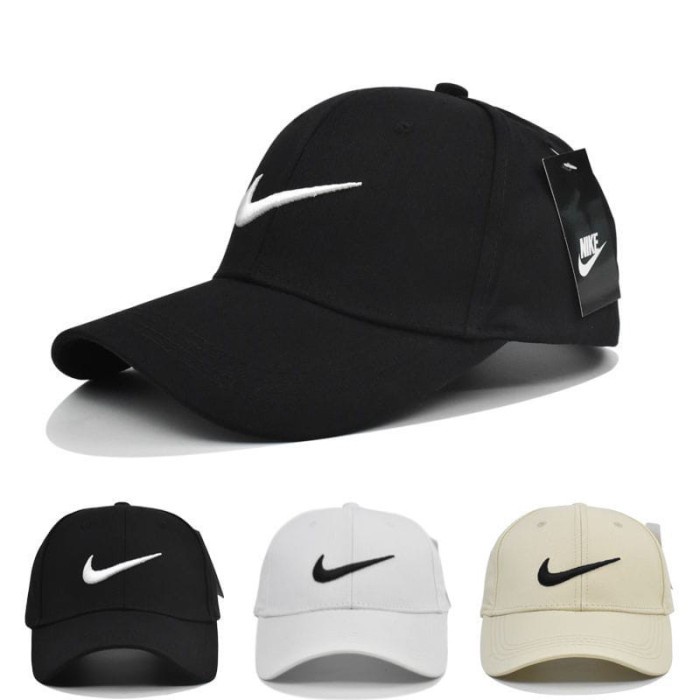 SALE -Topi Baseball Nike wanita pria original import baru - NK21#HITAMPUTIH  3.1.23
